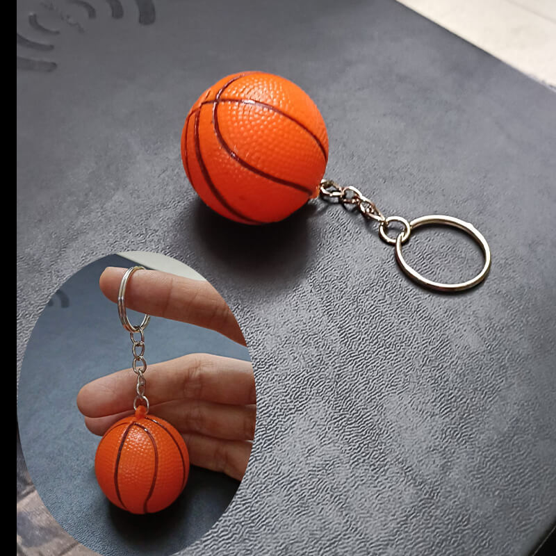móc khóa hình quả  bóng rổ cam 