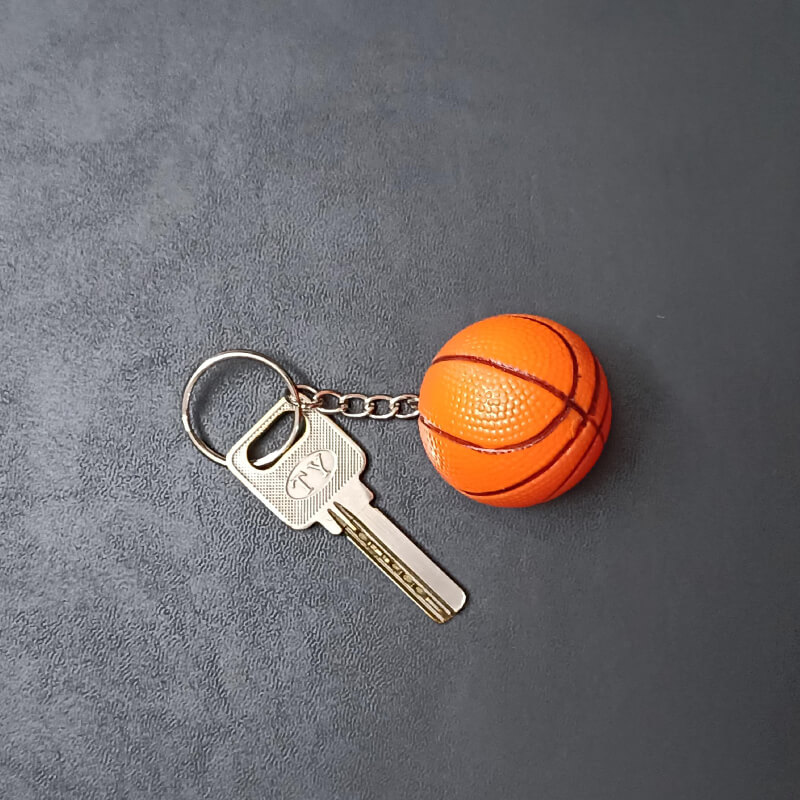móc khóa hình quả  bóng rổ cam 