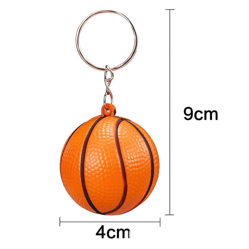 móc khóa hình quả bóng rổ cam 