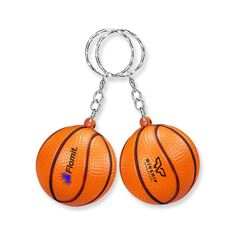 móc khóa hình quả bóng rổ cam 