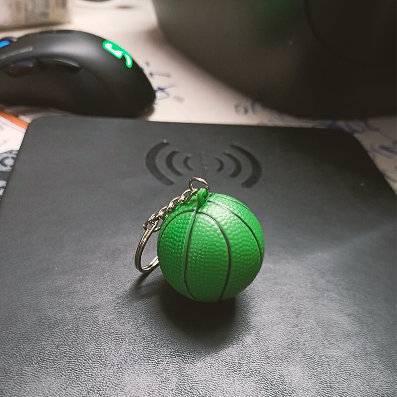 móc khóa hình quả bóng rổ xanh lá 