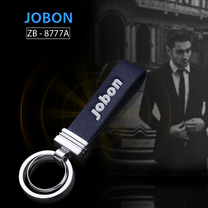 móc khóa Jobon ZB-8777A dây da màu xanh