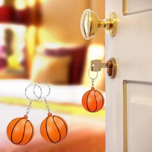 Móc khóa hình quả bóng rổ cam