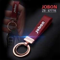 Móc khóa Jobon ZB-8777A dây da màu đỏ